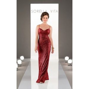 8884 Sorella Vita Sequin Bridesmaid Dress